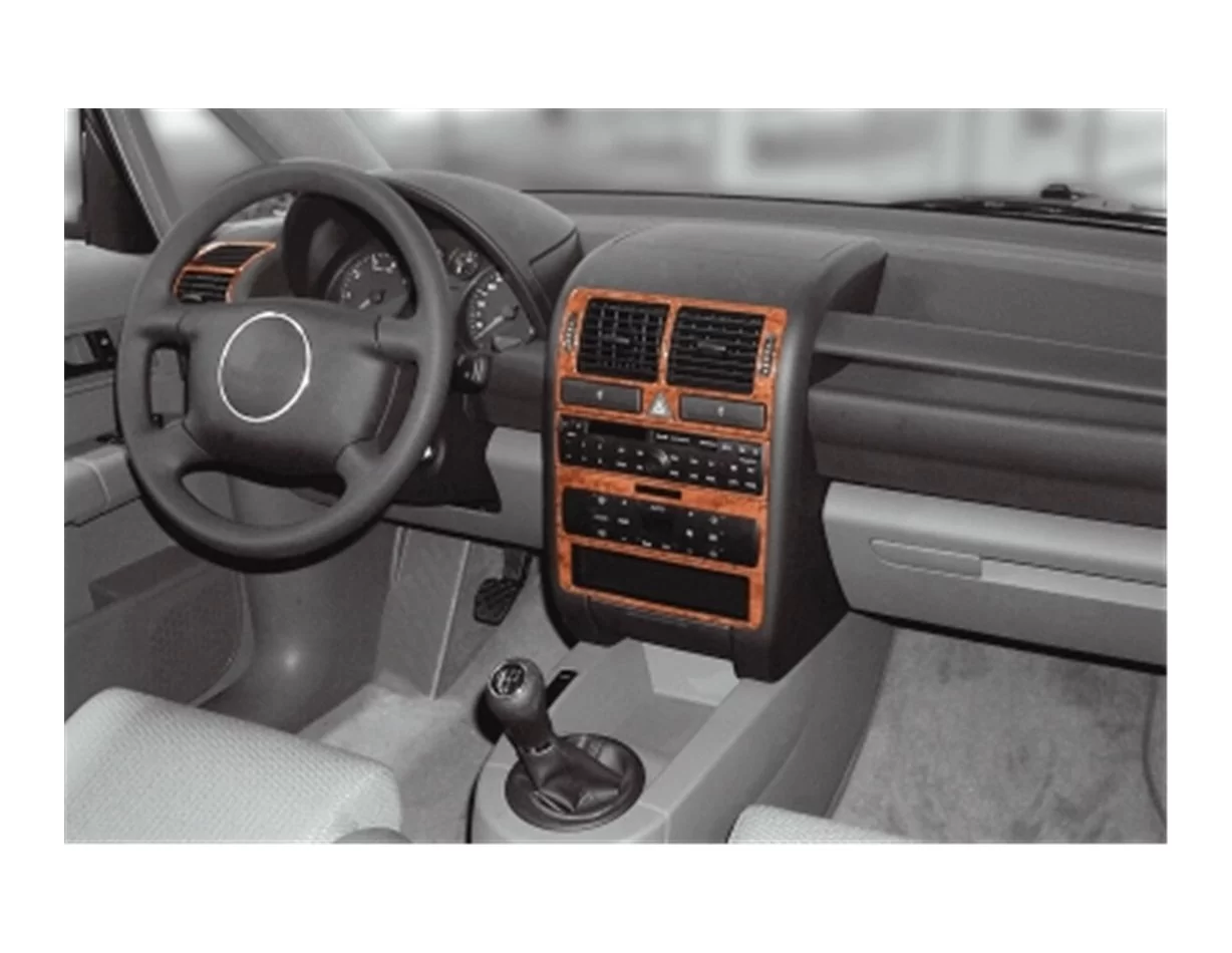 Audi A2 02.00-01.05 Kit de décoration intérieure 3D pour tableau de bord Dash Trim Dekor 8-Parts - 1