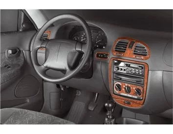 Daewoo Nubira I 05.97-01.99 Kit de garniture de tableau de bord intérieur 3D Dash Trim Dekor 19-Parts - 1
