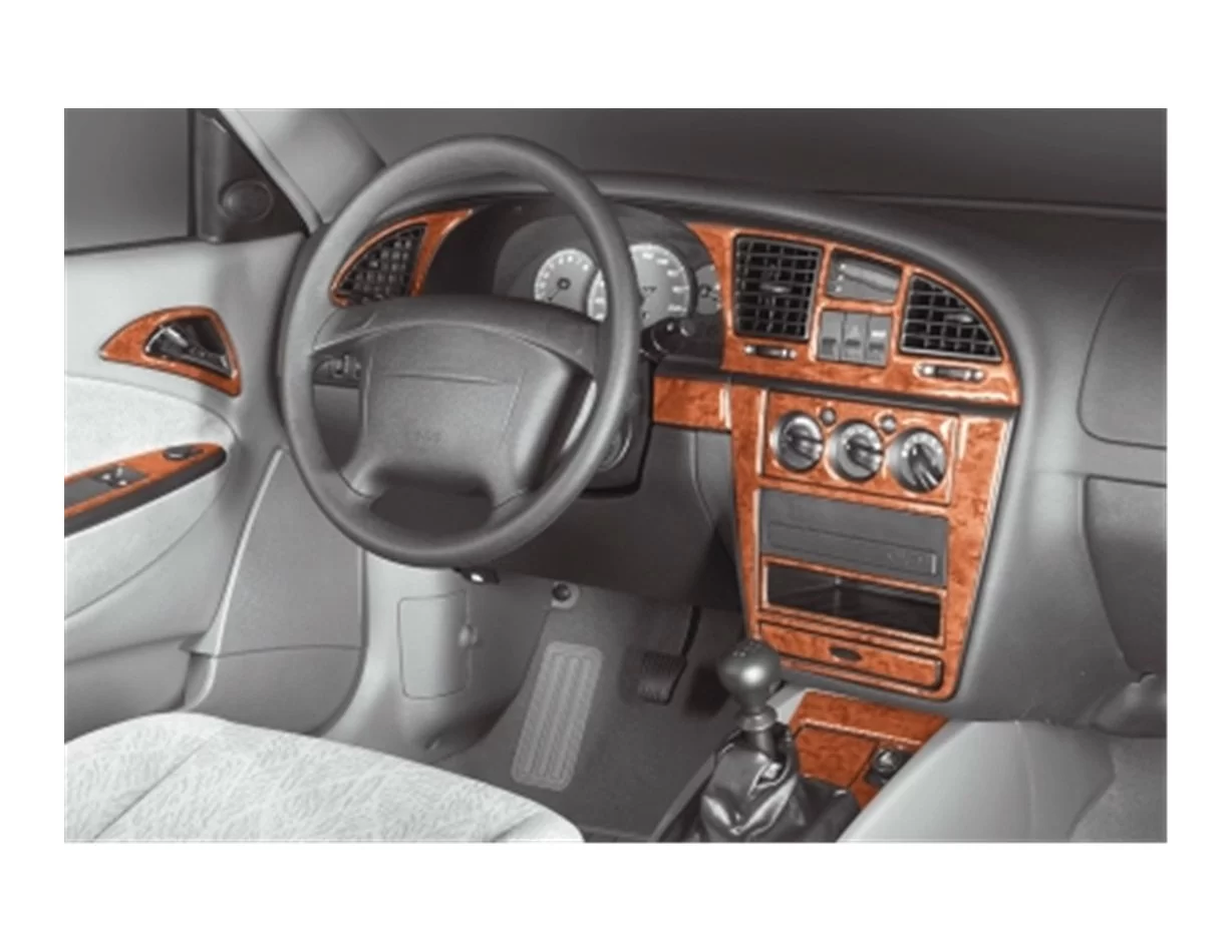 Daewoo Nubira II 07.99-02.04 Inleg dashboard Interieurset aansluitend en pasgemaakt op he 23 -Teile - 1