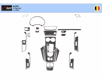 Audi A3 8V ab 2012-2018 Kit de garnitures de tableau de bord intérieur 3D Dash Trim Dekor 40-Parts - 1