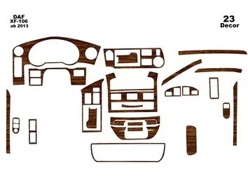 Daf XF106/116 2013 Inleg dashboard Interieurset aansluitend en pasgemaakt op he 23-delig - 1