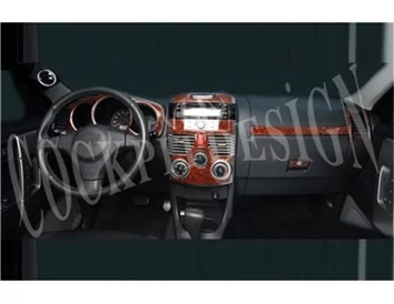 Daihatsu Terios 09.2006 Kit de garniture de tableau de bord intérieur 3D Dash Trim Dekor 10-Parts - 1