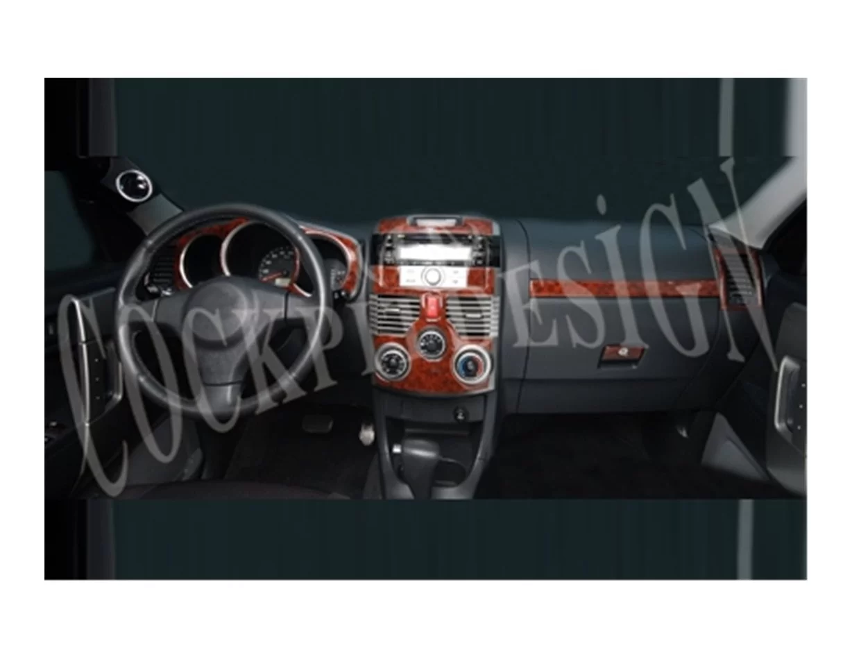 Daihatsu Terios 09.2006 Kit de garniture de tableau de bord intérieur 3D Dash Trim Dekor 10-Parts - 1