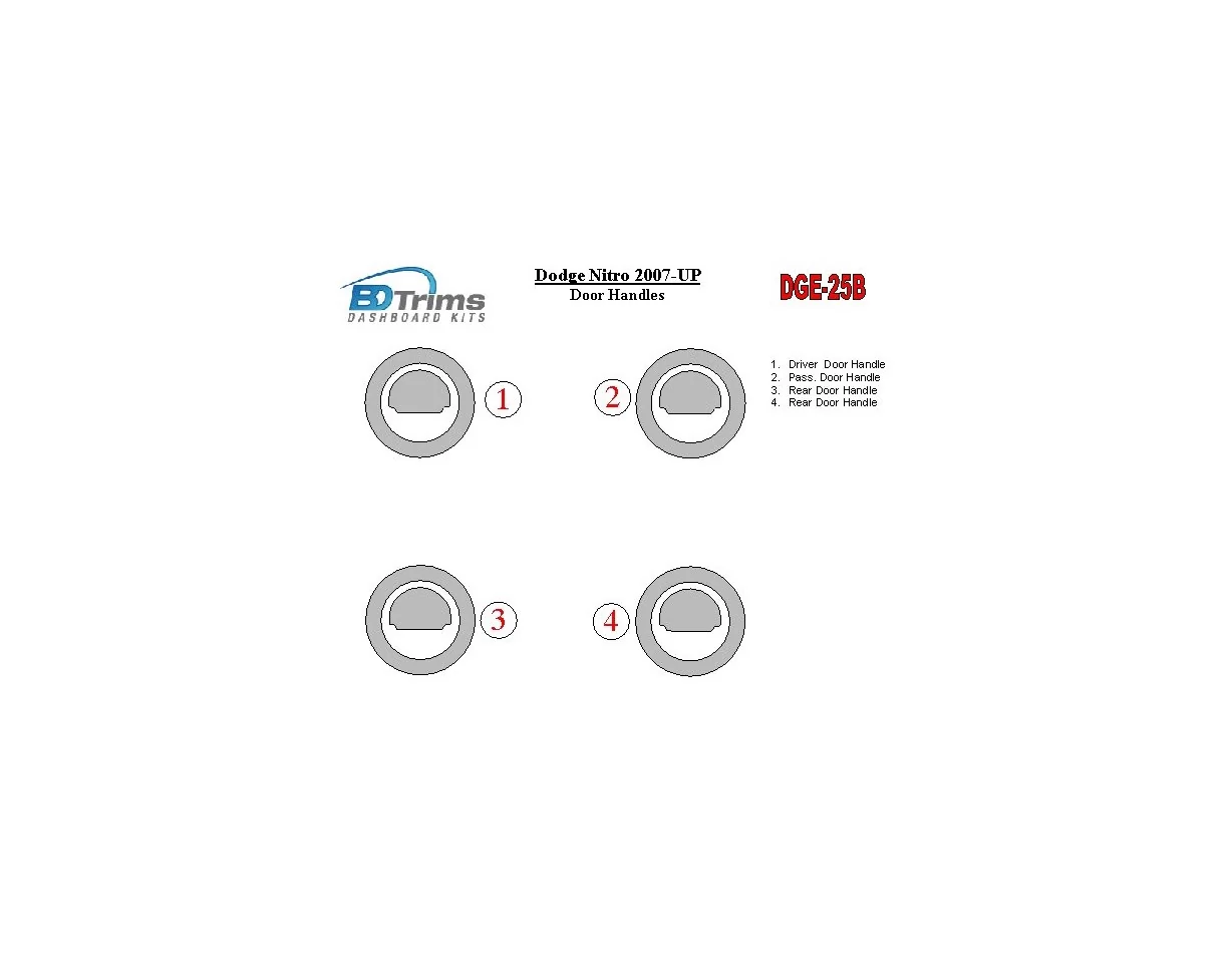 Dodge Nitro 2007-UP Interior Doors H?le Covers Interior BD Dash Trim Kit - 1 - Interior Dash Trim Kit