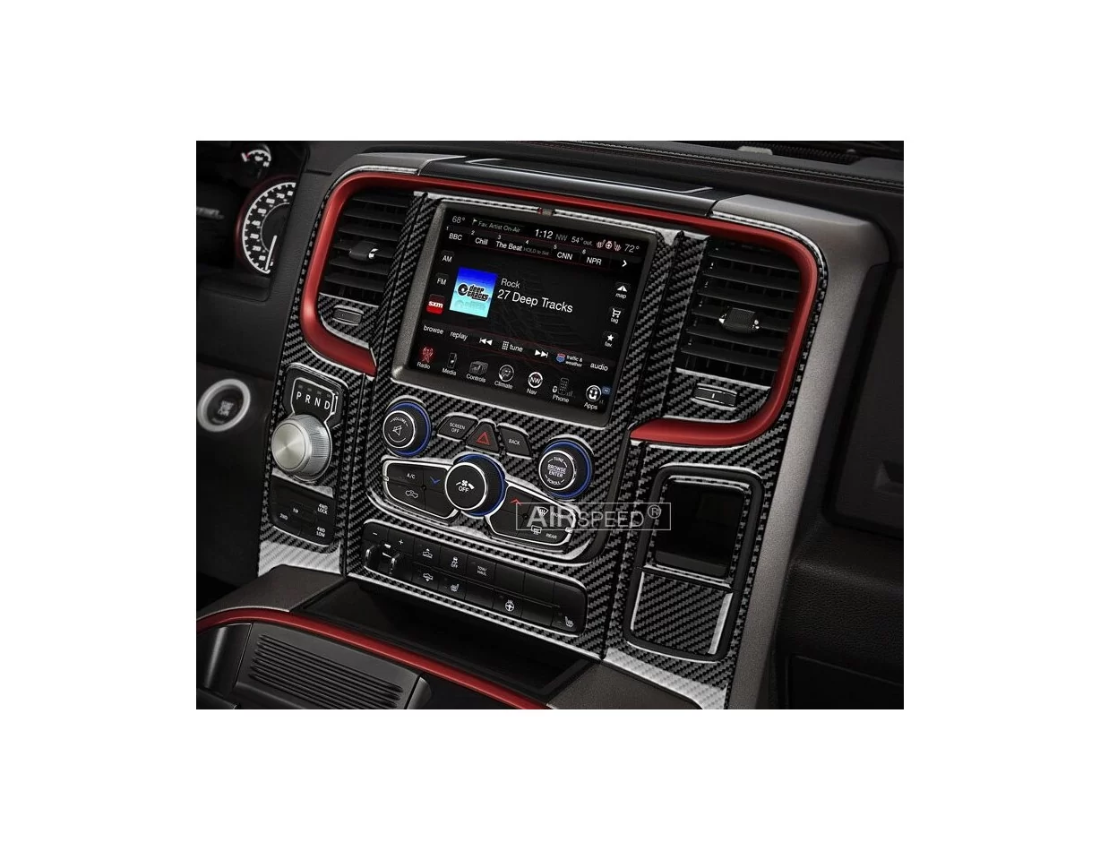 Dodge Ram 2016-2018 full interior dash trim kit With Touch Screen Display, With Front Bucket Seats, 65 Pcs. - 1 - Interior Dash 