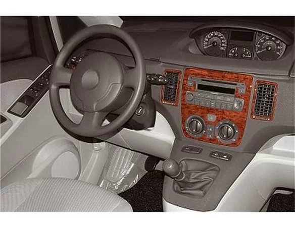 Fiat Idea 01.2004 Inleg dashboard interieurset aansluitend en pasgemaakt op he 7-delig - 1