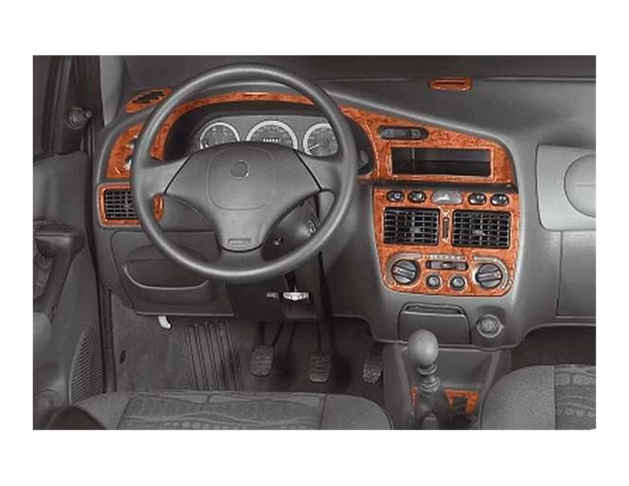 Fiat Palio Weekend 01.98-03.02 3D Interior Dashboard Trim Kit Dash Trim Dekor 12-Parts - 1 - Interior Dash Trim Kit