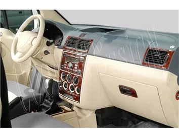 Ford Connect Delux 10.06-04.09 Kit de garniture de tableau de bord intérieur 3D Dash Trim Dekor 22-Parts - 1