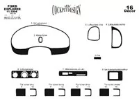 Ford Explorer 11.93-05.95 Inleg dashboard Interieurset aansluitend en pasgemaakt op he 16-Teile - 2