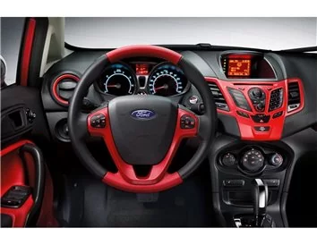 Ford Fiesta 2010-2017 Kit de garniture de tableau de bord intérieur 3D Dash Trim Dekor 20-Parts - 1
