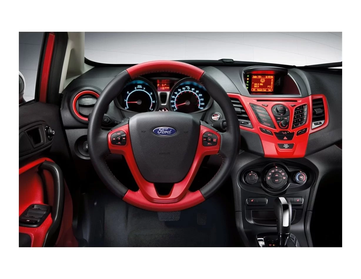 Ford Fiesta 2010-2017 3D Interior Dashboard Trim Kit Dash Trim Dekor 20-Parts - 1 - Interior Dash Trim Kit