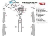 Ensemble complet Ford Focus 2000-2002, avec repose-bras, 4 portes, ensemble de 18 pièces Kit de garniture de tableau de bord int Ensemble complet Ford Focus 2000-2002, avec repose-bras, 4 portes, ensemble de 18 pièces Kit de garniture de tableau de bord int