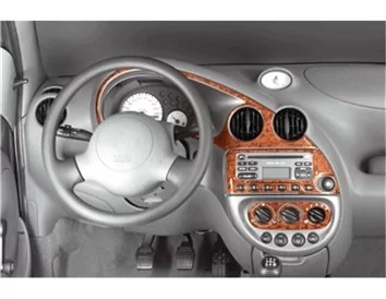Ford Ka 10.96-02.02 Kit de garniture de tableau de bord intérieur 3D Dash Trim Dekor 5-Parts - 1