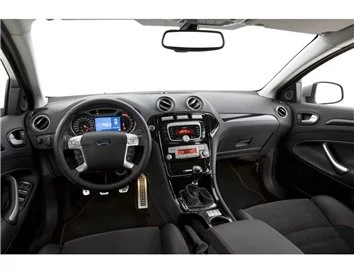 Ford Mondeo 01.08-12.11 Kit de garniture de tableau de bord intérieur 3D Dash Trim Dekor 18-Parts - 1
