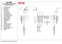 Ford Mustang 2001-2004 Toit pliant-Cabrio, Ensemble complet Intérieur BD Dash Trim Kit - 1 Ford Mustang 2001-2004 Toit pliant-Cabrio, Ensemble complet Intérieur BD Dash Trim Kit - 1