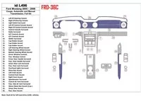 Ford Mustang 2005-2009 Soft roof-Coupe, Full Set Interior BD Dash Trim Kit - 1 Ford Mustang 2005-2009 Soft roof-Coupe, Full Set Interior BD Dash Trim Kit - 1