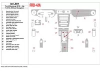 Ford Mustang 2010-UP volledige set, zonder NAVI interieur BD dashboardafwerkingsset - 1