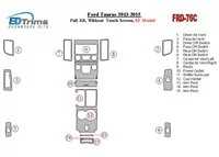 Ford Taurus 2013-UP Volledige set, zonder touchscreen, SE Model Interieur BD Dash Trim Kit - 1 Ford Taurus 2013-UP Volledige set, zonder touchscreen, SE Model Interieur BD Dash Trim Kit - 1