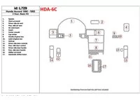 Honda Accord 1990-1993 2 portes, ensemble de base, ensemble de 17 pièces Kit de garniture de tableau de bord intérieur BD - 1 Honda Accord 1990-1993 2 portes, ensemble de base, ensemble de 17 pièces Kit de garniture de tableau de bord intérieur BD - 1