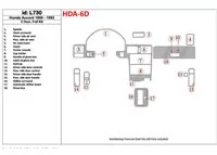 Honda Accord 1990-1993 2 portes, ensemble complet, ensemble de 18 pièces Kit de garniture de tableau de bord intérieur BD - 1 Honda Accord 1990-1993 2 portes, ensemble complet, ensemble de 18 pièces Kit de garniture de tableau de bord intérieur BD - 1