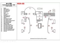 Honda Accord 1990-1993 4 portes, ensemble complet, ensemble de 25 pièces Kit de garniture de tableau de bord intérieur BD - 1 Honda Accord 1990-1993 4 portes, ensemble complet, ensemble de 25 pièces Kit de garniture de tableau de bord intérieur BD - 1
