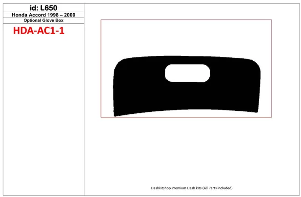 Honda Accord 1998-2000 glowe-box, 1 Parts set Interior BD Dash Trim Kit - 1 - Interior Dash Trim Kit Honda Accord 1998-2000 glowe-box, 1 Parts set Interior BD Dash Trim Kit - 1 - Interior Dash Trim Kit