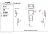 Ensemble de base Honda Accord 2013-UP, avec kit de garniture de tableau de bord intérieur NAVI BD - 1 Ensemble de base Honda Accord 2013-UP, avec kit de garniture de tableau de bord intérieur NAVI BD - 1