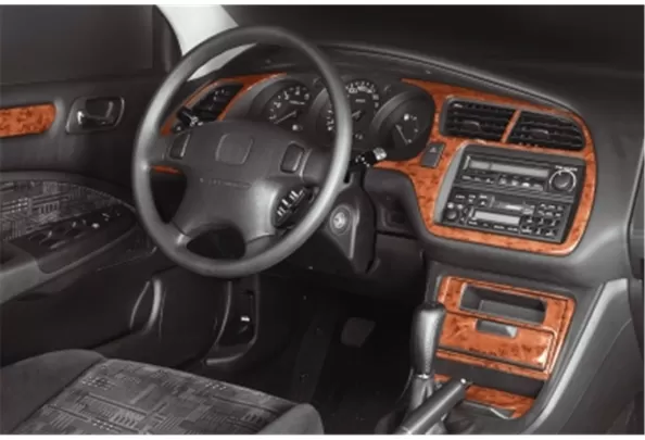 Honda Accord Japan 06.98-02.02 Kit de garniture de tableau de bord intérieur 3D Dash Trim Dekor 14-Parts - 1 Honda Accord Japan 06.98-02.02 Kit de garniture de tableau de bord intérieur 3D Dash Trim Dekor 14-Parts - 1