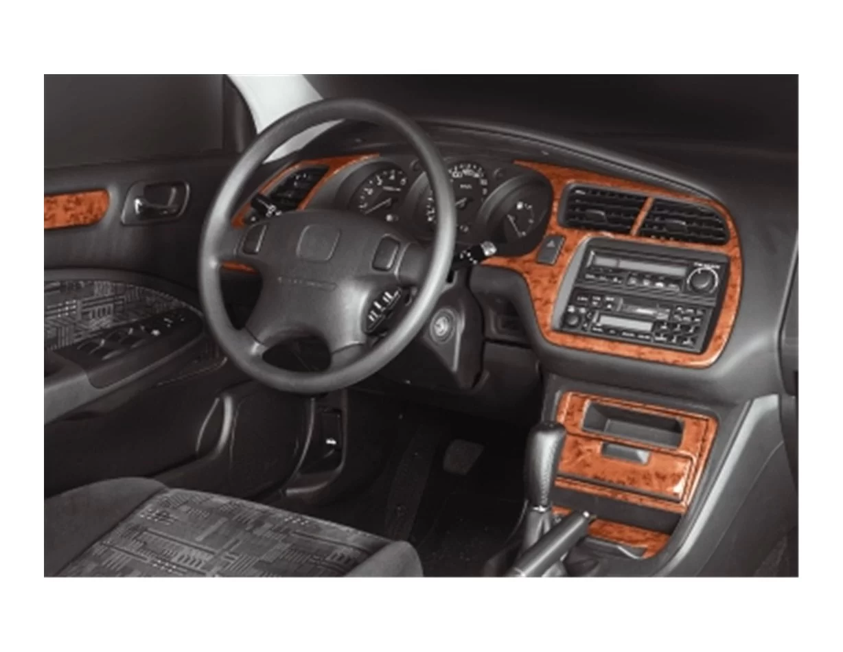 Honda Accord Japan 06.98-02.02 Kit de garniture de tableau de bord intérieur 3D Dash Trim Dekor 14-Parts - 1