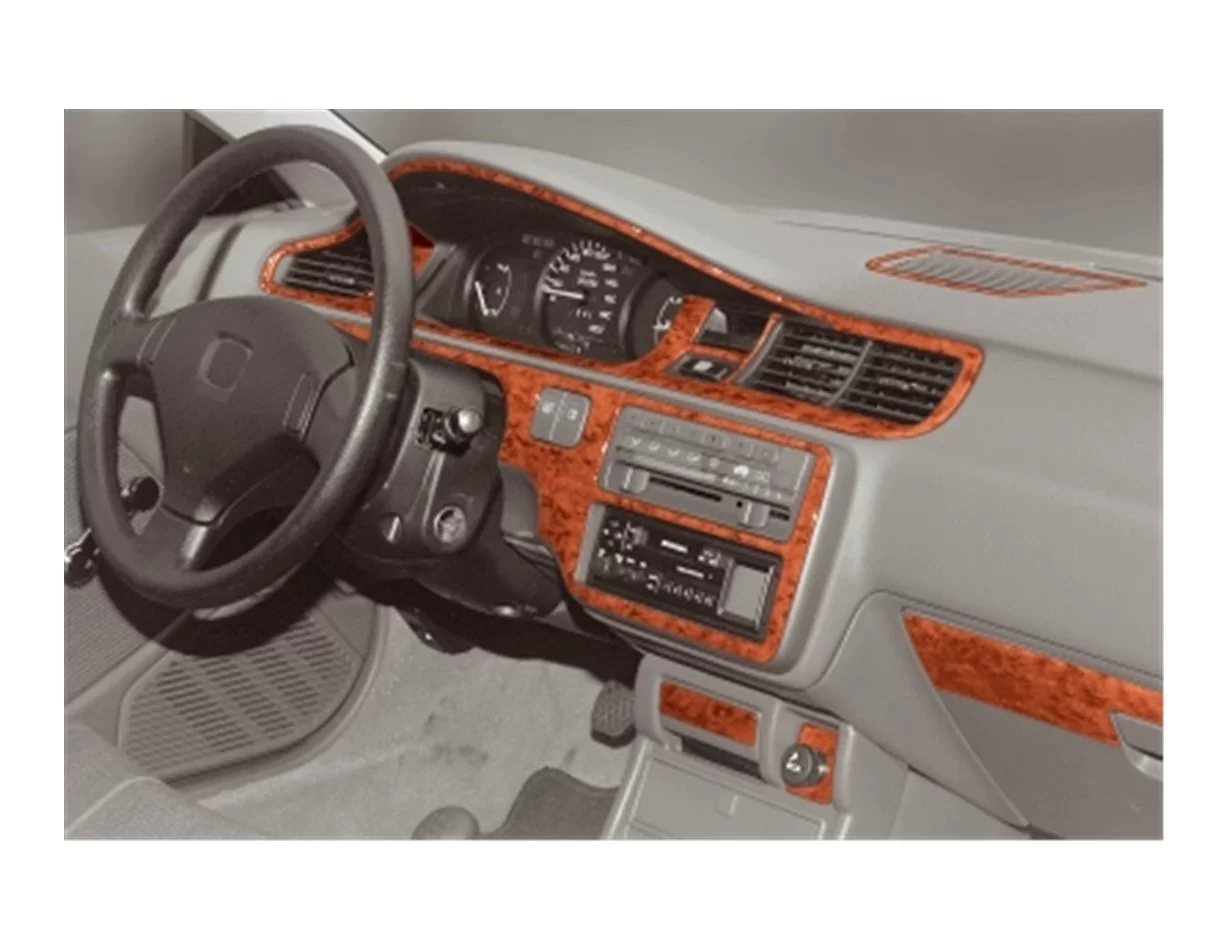 Honda Civic 09.92-01.95 Kit de garniture de tableau de bord intérieur 3D Dash Trim Dekor 14-Parts - 1