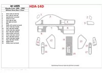 Honda Civic 1992-1995 4 Portes, Sans Glowe-box Intérieur BD Décoration de Tableau de Bord - 1 Honda Civic 1992-1995 4 Portes, Sans Glowe-box Intérieur BD Décoration de Tableau de Bord - 1