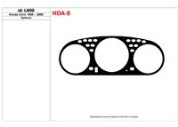 Honda Civic 1992-1995 Cluster Insert Interieur BD Dash Trim Kit - 2