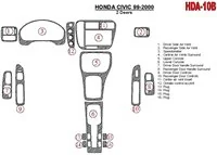 Honda Civic 1999-2000 2 Doors 16 Parts set Interior BD Dash Trim Kit - 2 - Interior Dash Trim Kit Honda Civic 1999-2000 2 Doors 16 Parts set Interior BD Dash Trim Kit - 2 - Interior Dash Trim Kit