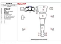 Honda Civic 1999-2000 4 portes 16 pièces ensemble intérieur BD garniture de tableau de bord - 1 Honda Civic 1999-2000 4 portes 16 pièces ensemble intérieur BD garniture de tableau de bord - 1