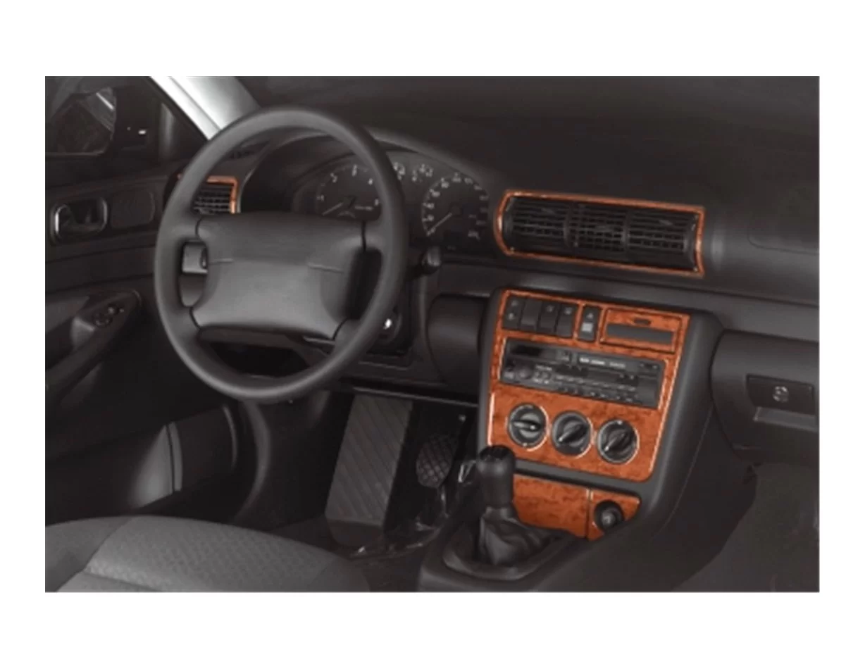 Audi A4 B5 Typ 8D 11.94-01.99 Kit d'habillage de tableau de bord intérieur 3D Dash Trim Dekor 7-Parts - 1