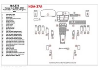 Honda Civic 2003-2005 Automatic Gear, 2 or 4 Doors, with glowe-box Interior BD Dash Trim Kit - 1 Honda Civic 2003-2005 Automatic Gear, 2 or 4 Doors, with glowe-box Interior BD Dash Trim Kit - 1