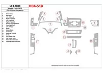 Honda Civic 2012-UP Zonder NAVI Interieur BD Dash Trim Kit - 1 Honda Civic 2012-UP Zonder NAVI Interieur BD Dash Trim Kit - 1