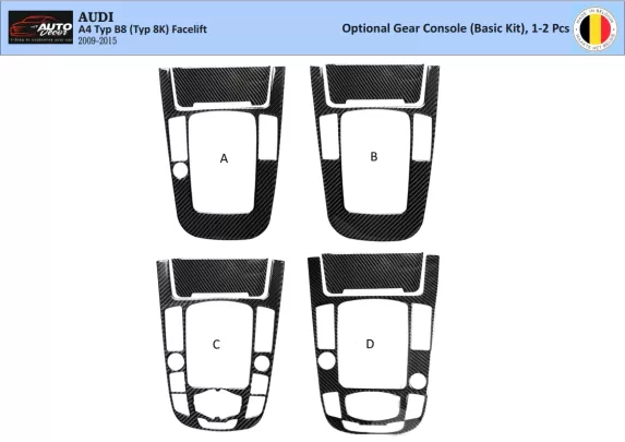 Audi A4 B8 Typ 8K 2009-2015 3D Interior Dashboard Trim Kit Dash Trim Dekor 1-2-Parts - 1 - Interior Dash Trim Kit Audi A4 B8 Typ 8K 2009-2015 3D Interior Dashboard Trim Kit Dash Trim Dekor 1-2-Parts - 1 - Interior Dash Trim Kit