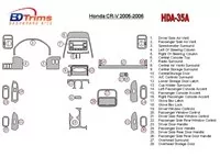 Honda CR-V 2005-2006 Volledige set interieur BD dashboardafwerkingsset - 2 Honda CR-V 2005-2006 Volledige set interieur BD dashboardafwerkingsset - 2