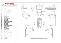 Kit de base Honda CR-V 2010-UP, kit de garniture de tableau de bord BD intérieur modèle EXL - 1