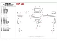 Honda CR-V 2012-UP c NAVI Interieur BD Dash Trim Kit - 2