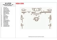 Honda CR-V 2015-UP volledige set, EXL-model interieur BD-dashboardafwerkingsset - 1