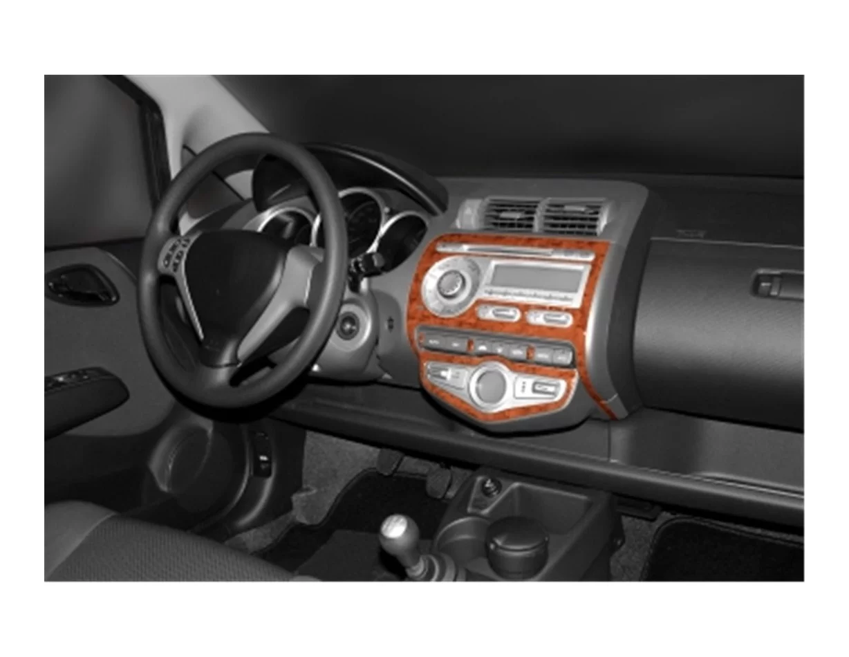 Honda Jazz 01.2002 Kit de garniture de tableau de bord intérieur 3D Dash Trim Dekor 7-Parts - 1