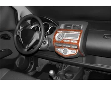 Honda Jazz 10.04-12.07 Kit de garniture de tableau de bord intérieur 3D Dash Trim Dekor 10-Parts - 1