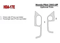 Honda Pilot 2003-2004 3rd Row Cupholder Interior BD Dash Trim Kit - 1 Honda Pilot 2003-2004 3rd Row Cupholder Interior BD Dash Trim Kit - 1