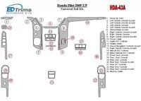 Honda Pilot 2009-UP Universal Full Set Interieur BD Dash Trim Kit - 1 Honda Pilot 2009-UP Universal Full Set Interieur BD Dash Trim Kit - 1