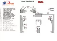 Honda S2000 2006-UP Ensemble complet de garnitures de tableau de bord intérieur BD - 1 Honda S2000 2006-UP Ensemble complet de garnitures de tableau de bord intérieur BD - 1