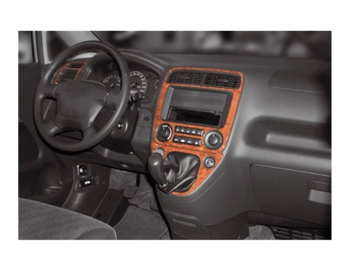 Honda Stream 04.01-12.05 Kit de garniture de tableau de bord intérieur 3D Dash Trim Dekor 4-Parts - 1