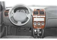 Hyundai Accent 01.01-12.05 Kit de garniture de tableau de bord intérieur 3D Dash Trim Dekor 14-Parts - 1 Hyundai Accent 01.01-12.05 Kit de garniture de tableau de bord intérieur 3D Dash Trim Dekor 14-Parts - 1