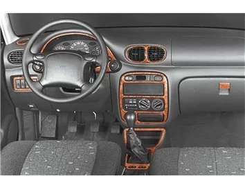 Hyundai Accent 09.94-12.00 Kit de garniture de tableau de bord intérieur 3D Dash Trim Dekor 9-Parts - 1